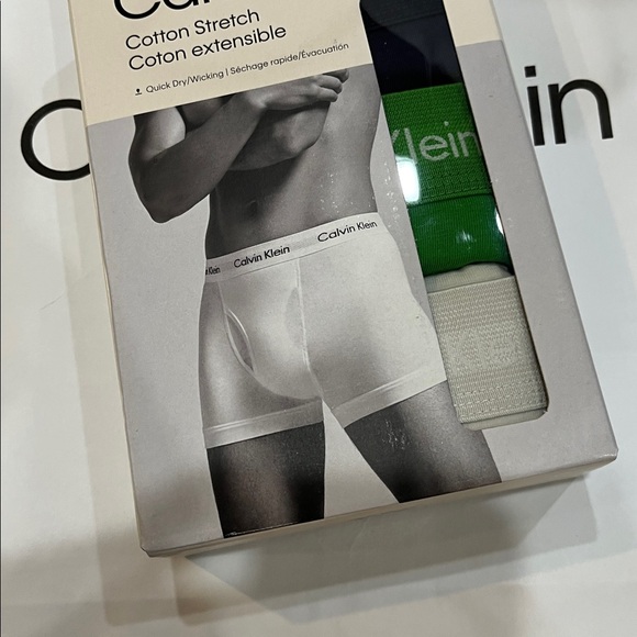 NWT 3-PK Calvin Klein cotton stretch  Trunks color cotton stretch quick dry - Picture 5 of 8